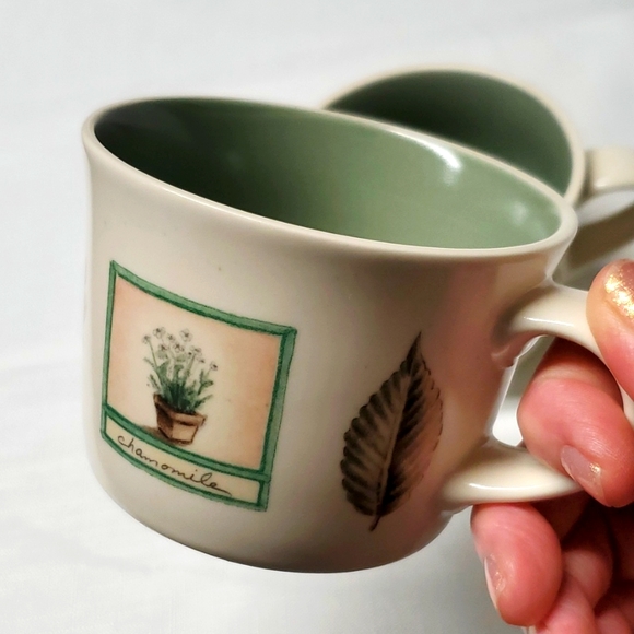 2 Pfaltzgraff Cups Portfolio Naturewood Coffee Tea Mugs Decor BOHO Neutral Tone - Picture 1 of 16
